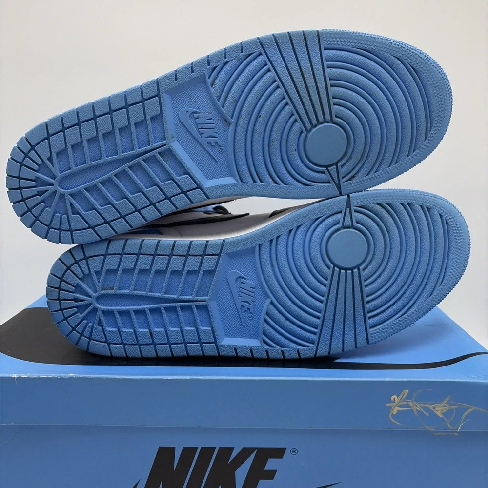 Jordan 1 Retro OG High UNC Toe Blue Black White DZ5485-400 Mens Size 12